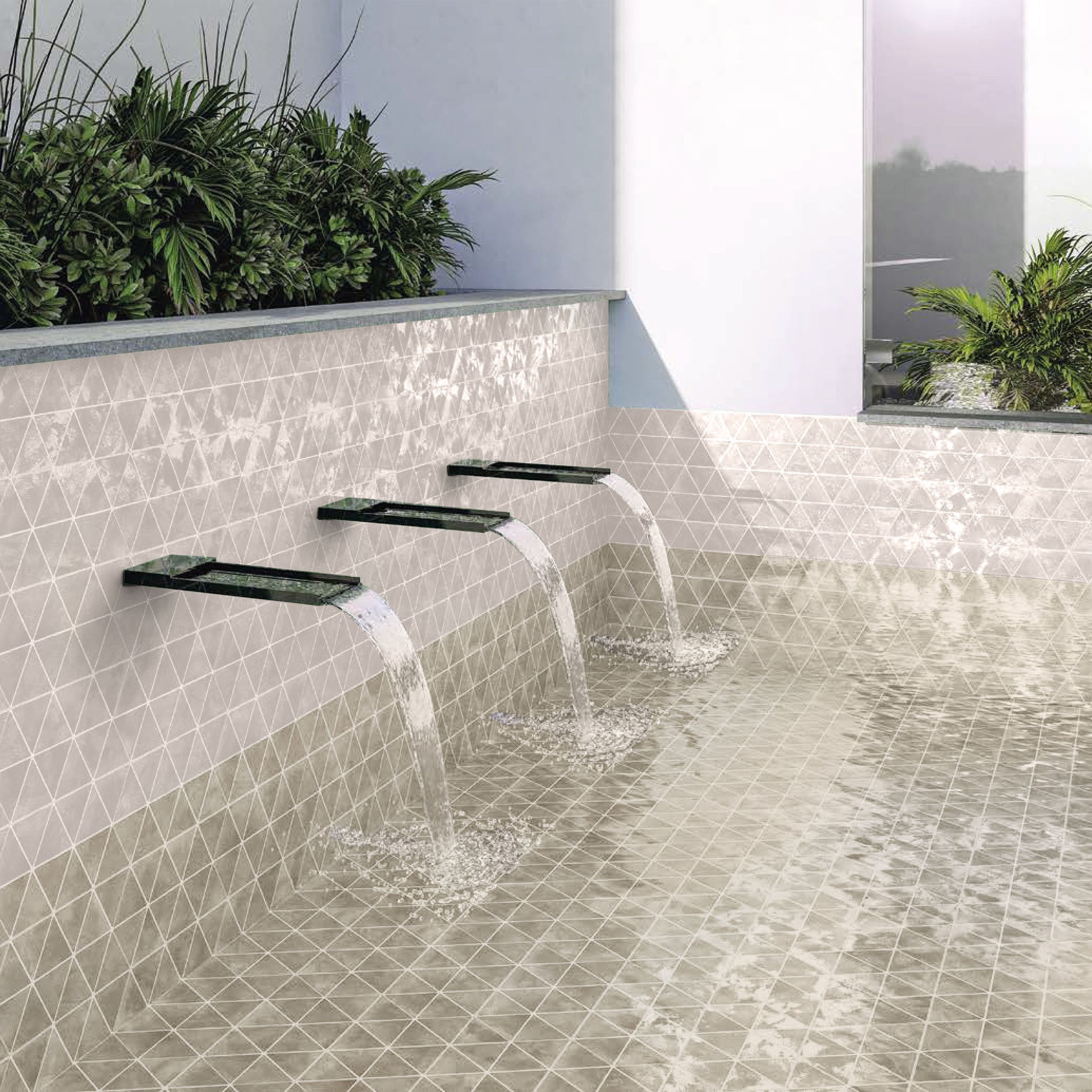 Carrelage Effet Zellige Triangle Craft Mist 48.5x28 cm de Realonda