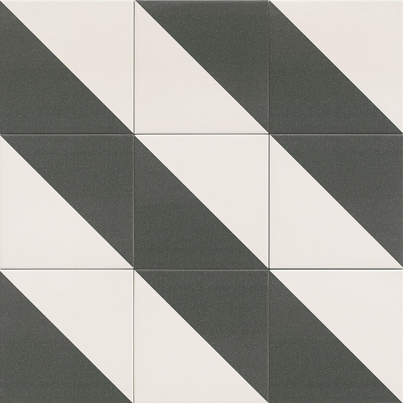Carrelage Effet carreaux de ciment Fired Middle Black 20x20 cm de Mainzu