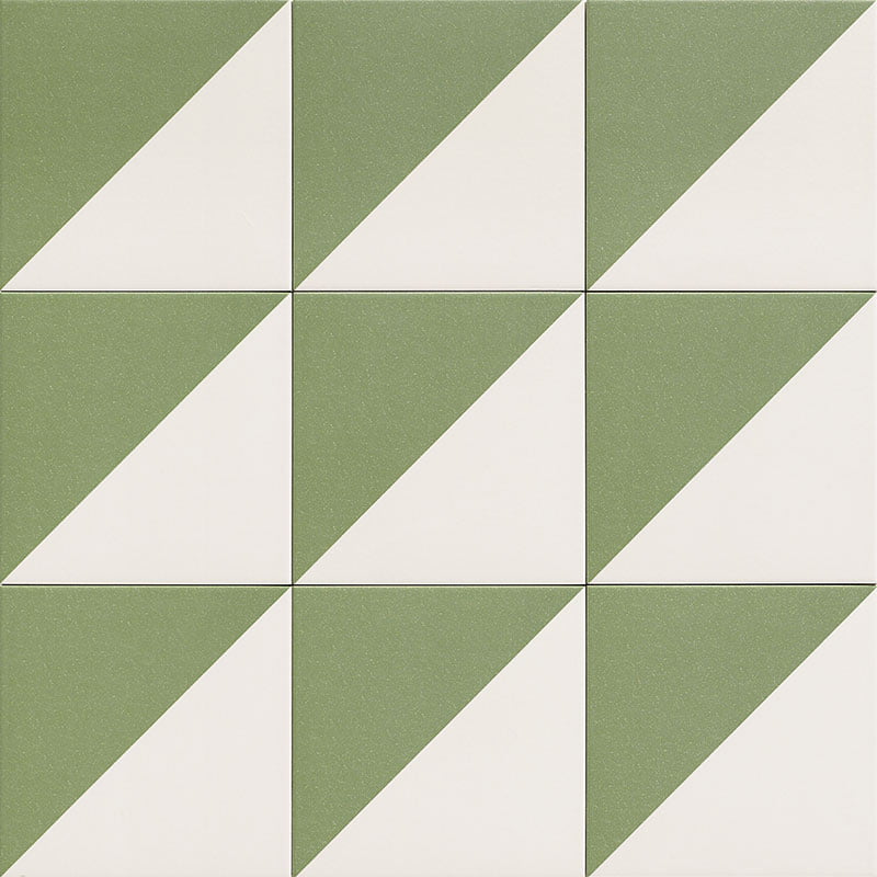 Carrelage Effet carreaux de ciment Fired Middle Green 20x20 cm de Mainzu