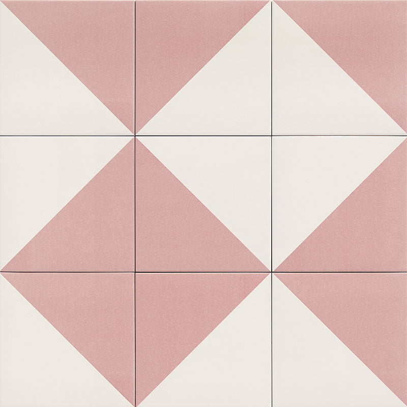 Carrelage Effet carreaux de ciment Fired Middle Pink 20x20 cm de Mainzu