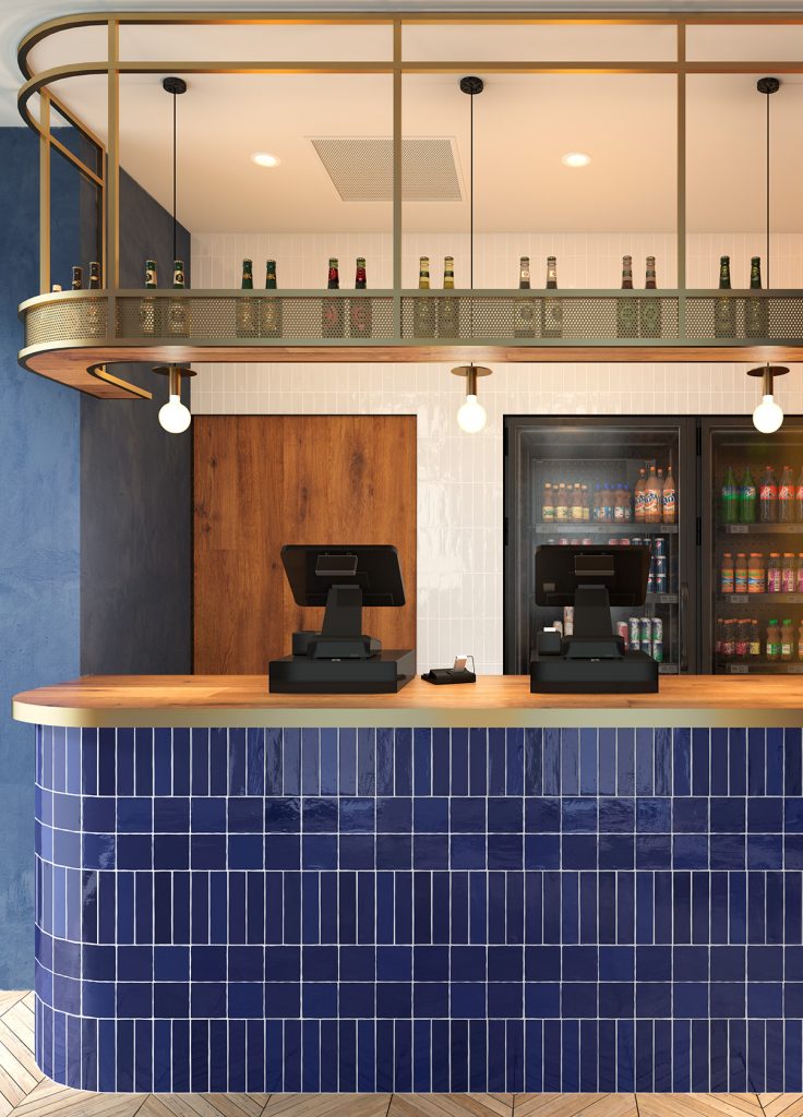 Faience Murale Zelij Special Antic Azul 5x20 cm de Cevica