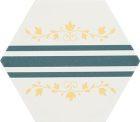 Carrelage Hexagonal sol et mur Decor Boom ( 8 decors) 14x16 cm de CevicaBoite de 0.402 m² / Boom Décor 6