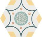 Carrelage Hexagonal sol et mur Decor Boom ( 8 decors) 14x16 cm de CevicaBoite de 0.402 m² / Boom Décor 2