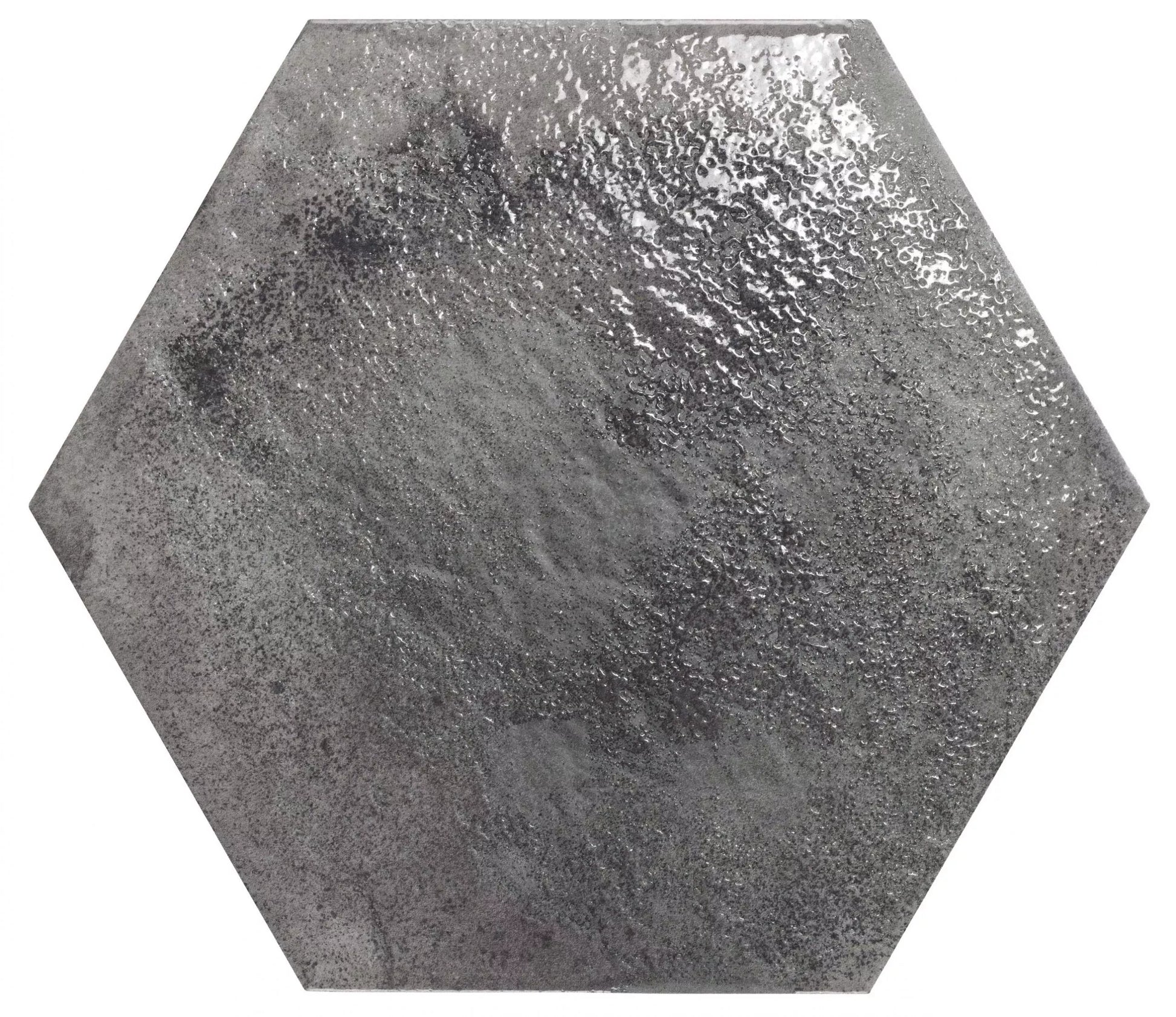 Carrelage Hexagonal sol et mur HexM Craft Charcoal 28,5x33 cm de Realonda