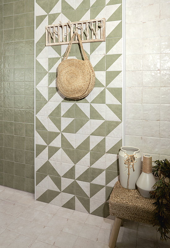 Carrelage Decor et Uni Marrakech 15x15 cm de Mainzu15x15 cm Boite de 0.50 m² / Tetuan Jade