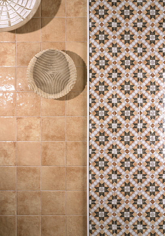 Carrelage Decor et Uni Marrakech 15x15 cm de Mainzu15x15 cm Boite de 0.50 m² / Agadir Sunset