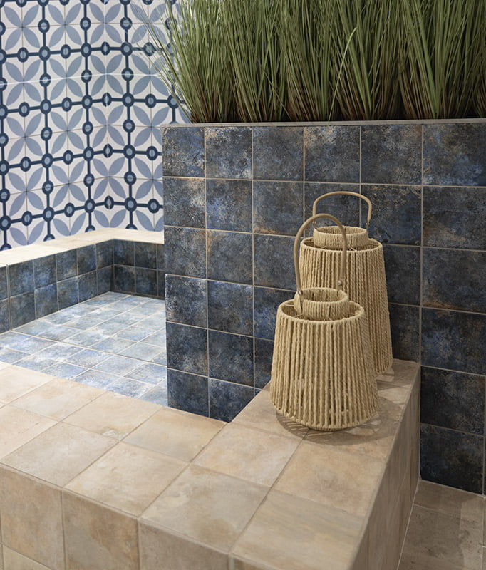 Carrelage Effet carreau de ciment Normandy Sena 20x20 cm de Mainzu