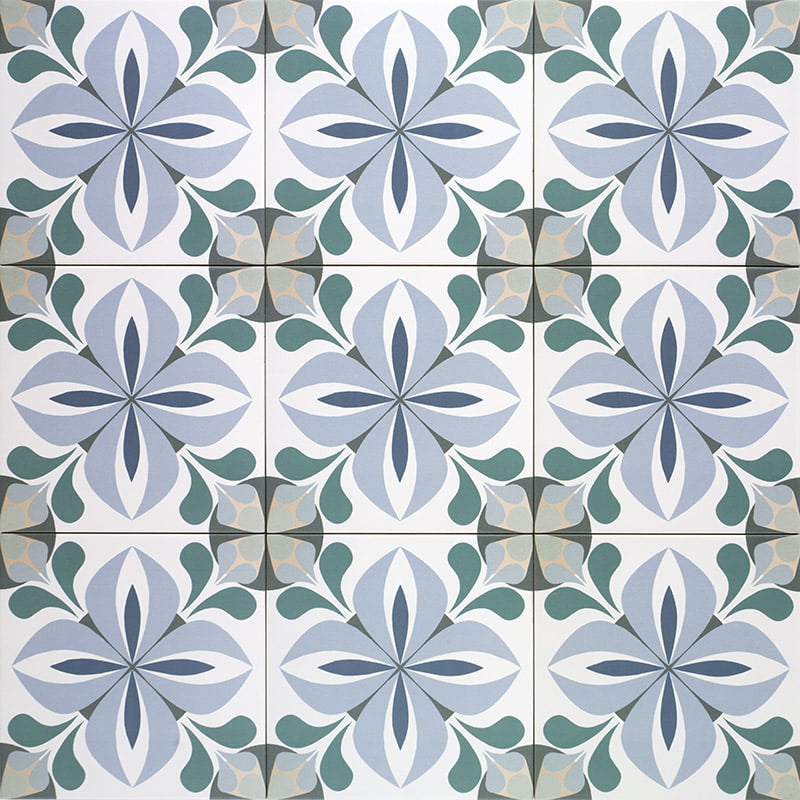 Carrelage Effet carreau de ciment Normandy Ruan 20x20 cm de Mainzu