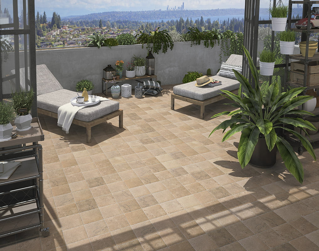 Carrelage Fresque Murale Décor Fleuri Samui 20x20 cm de Mainzu