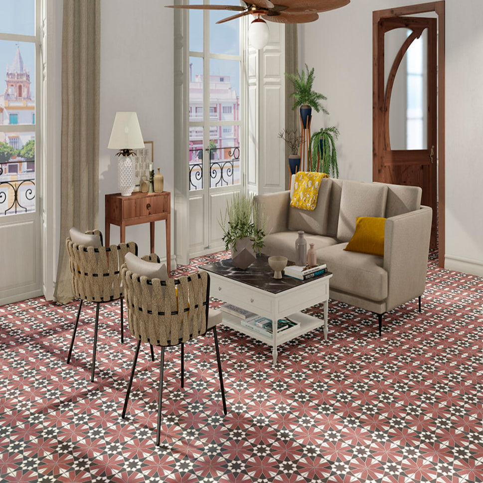 Carrelage Effet Carreau de Ciment Sevilla Grenade 20x20 cm de Mainzu