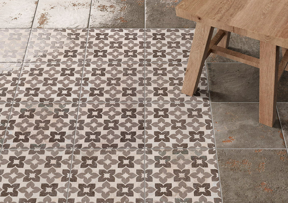Carrelage Effet carreau de ciment Meraki 20x20 cm de Mainzu20x20 cm Boite de 1 m² / Soul Black