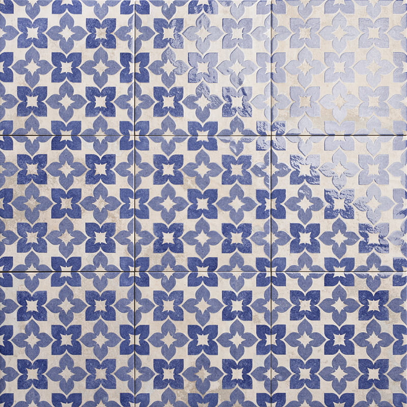 Carrelage Effet carreau de ciment Meraki 20x20 cm de Mainzu20x20 cm Boite de 1 m² / Soul Blu