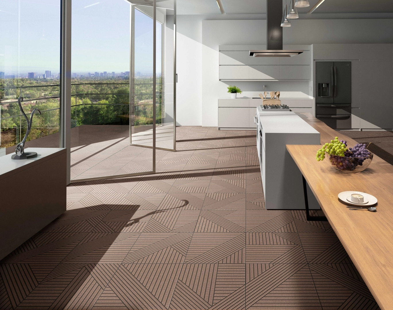 Carrelage Terrasse effet Bois Tangram Wood 44x44 cm de Realonda