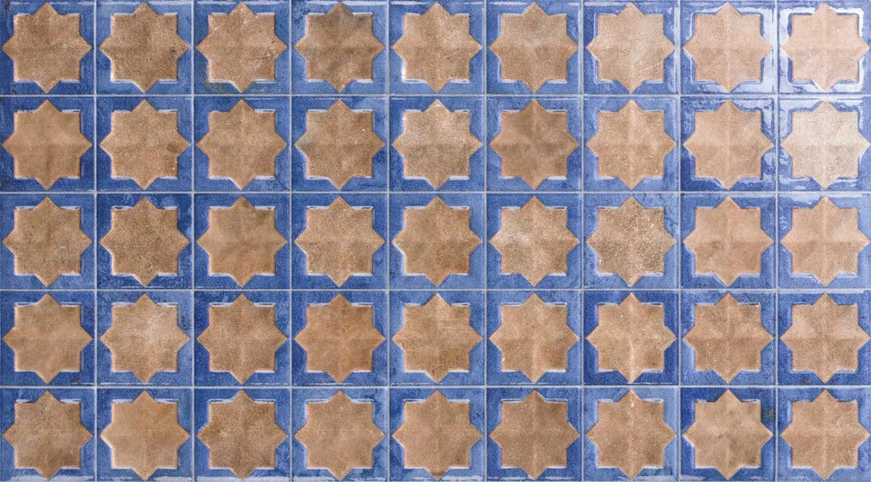 Echantillon Carrelage Decor Mural Relief Tetuan ( 8 coloris)Decor Tetuan Terra Cobalt