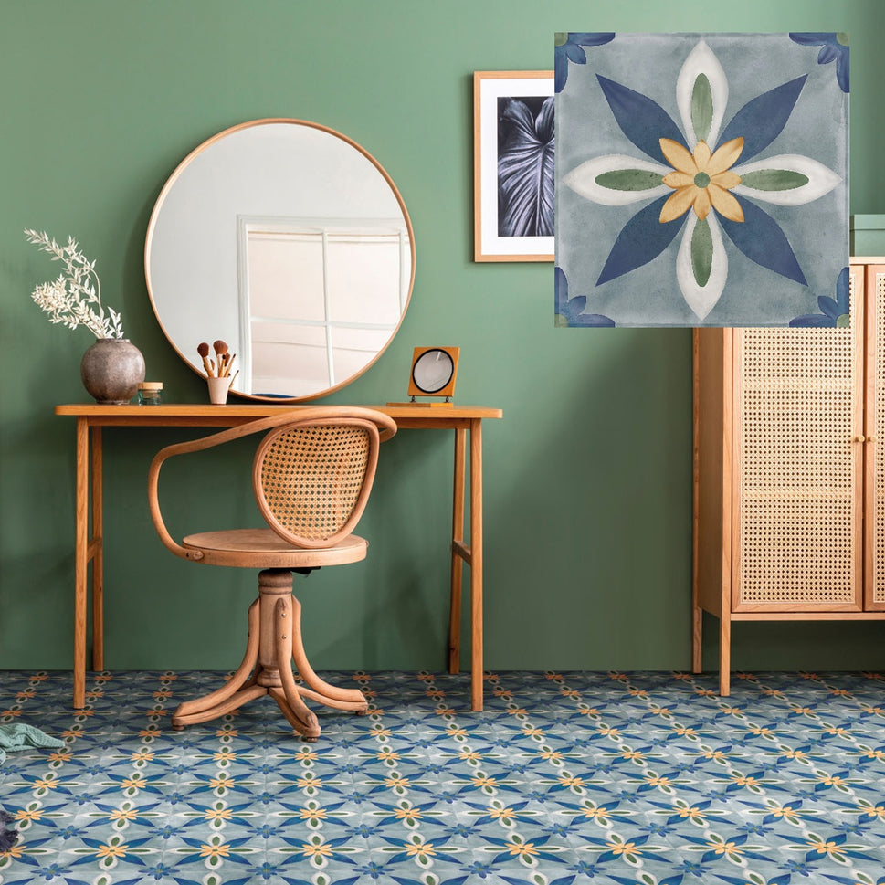 Carrelage Effet carreaux de ciment Veranda Belia 15x15 cm de Nanda Tiles