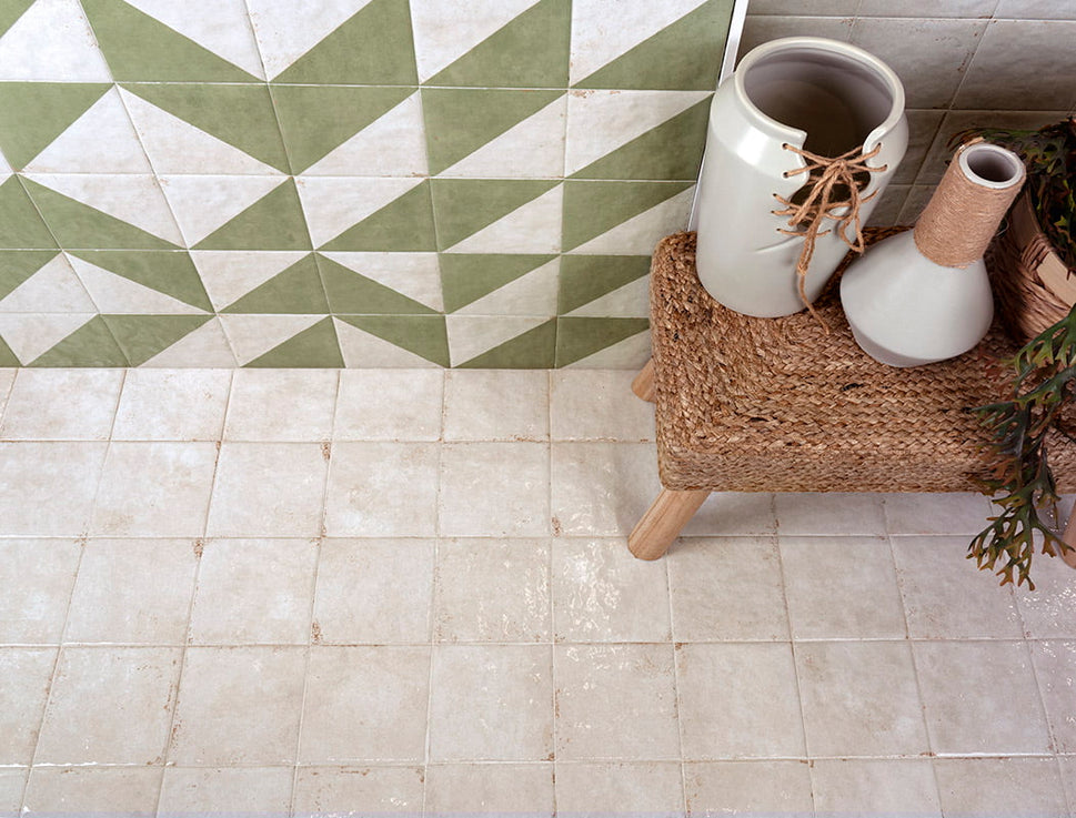 Carrelage Decor et Uni Marrakech 15x15 cm de Mainzu15x15 cm Boite de 0.50 m² / Marrakech White