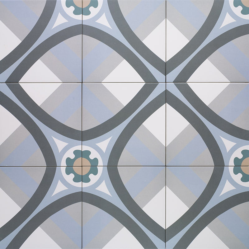 Carrelage Effet carreau de ciment Normandy Yport 20x20 cm de Mainzu