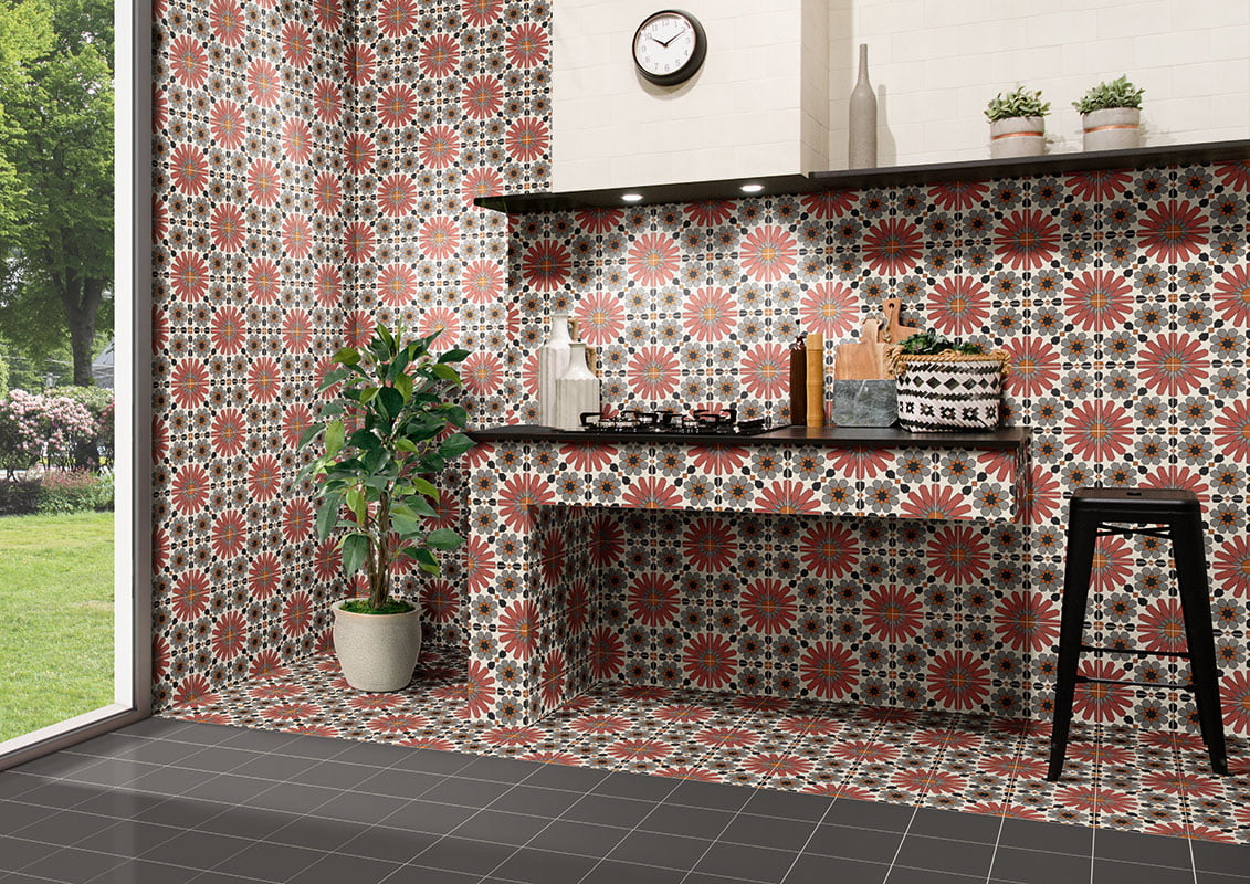Carrelage Effet carreaux de ciment Medina 20x20 cm de Mainzu