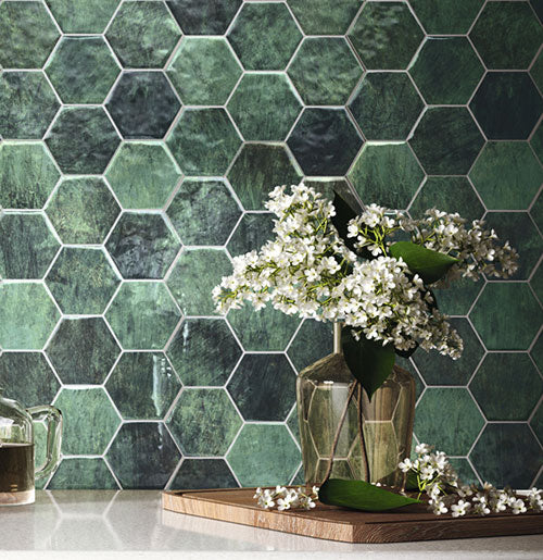 Carrelage Hexagonal Hex Zellige 26,5x51 cm de Realonda