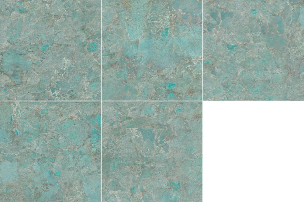 Carrelage Effet Marbre Amazonite Poli Brillant 120X120 cm de Dune