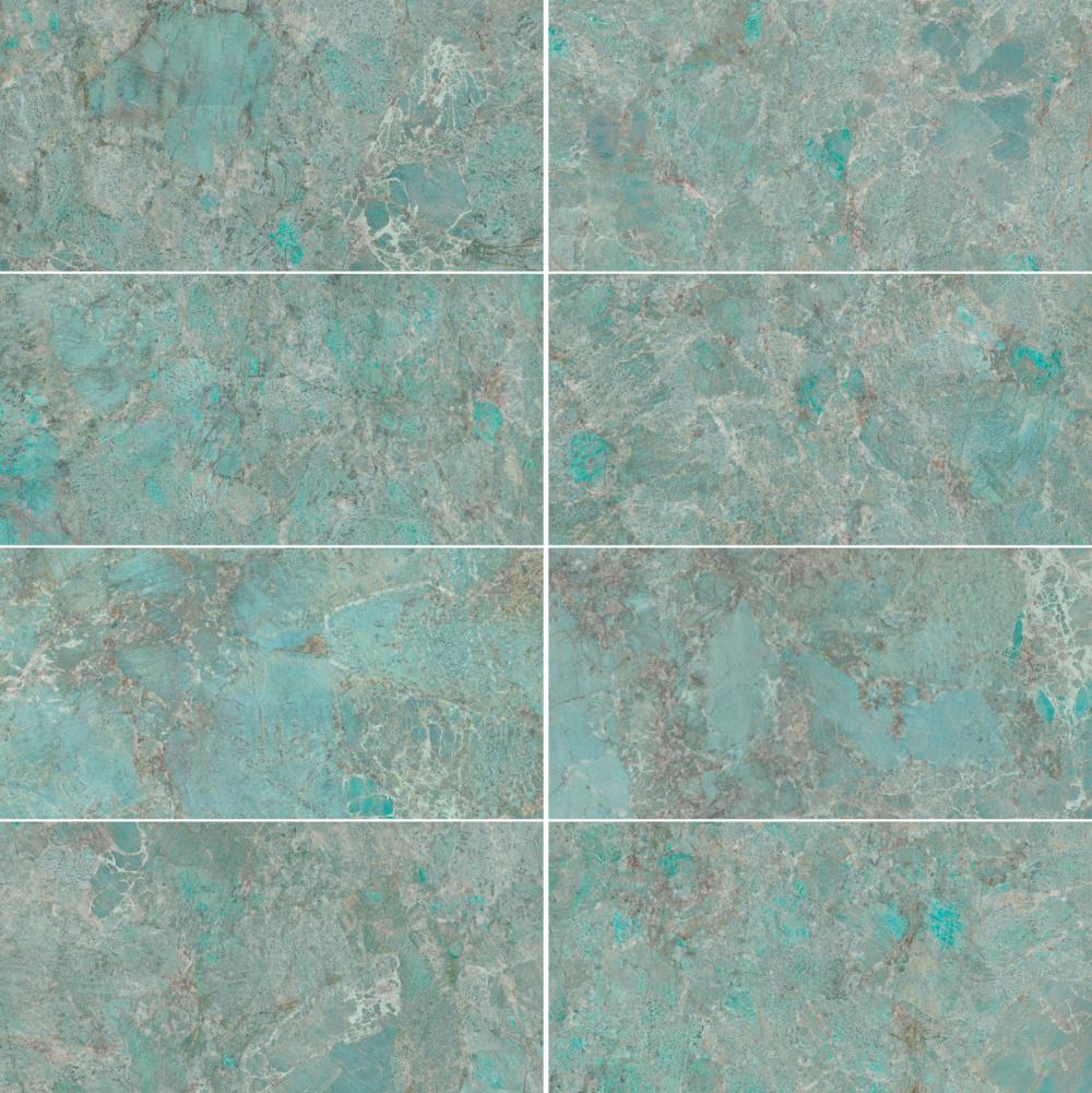 Carrelage Effet Marbre Amazonite Poli Brillant 60x120 cm de Dune