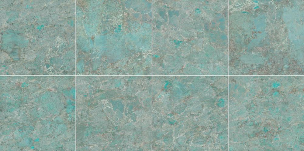 Carrelage Effet Marbre Amazonite Poli Brillant 90x90 cm de Dune