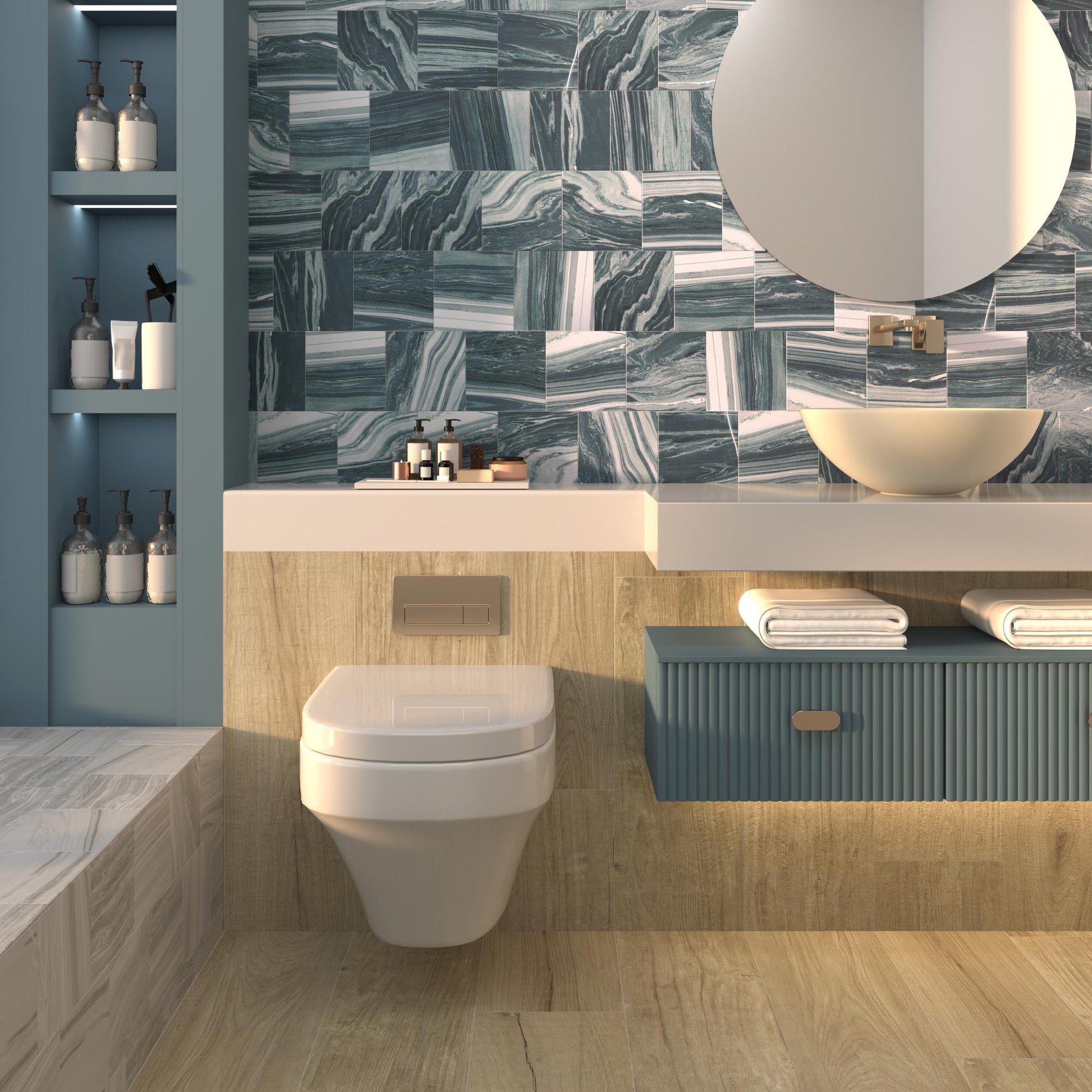 Carrelage Effet parquet Quercus Miele 22x120 cm de Dune
