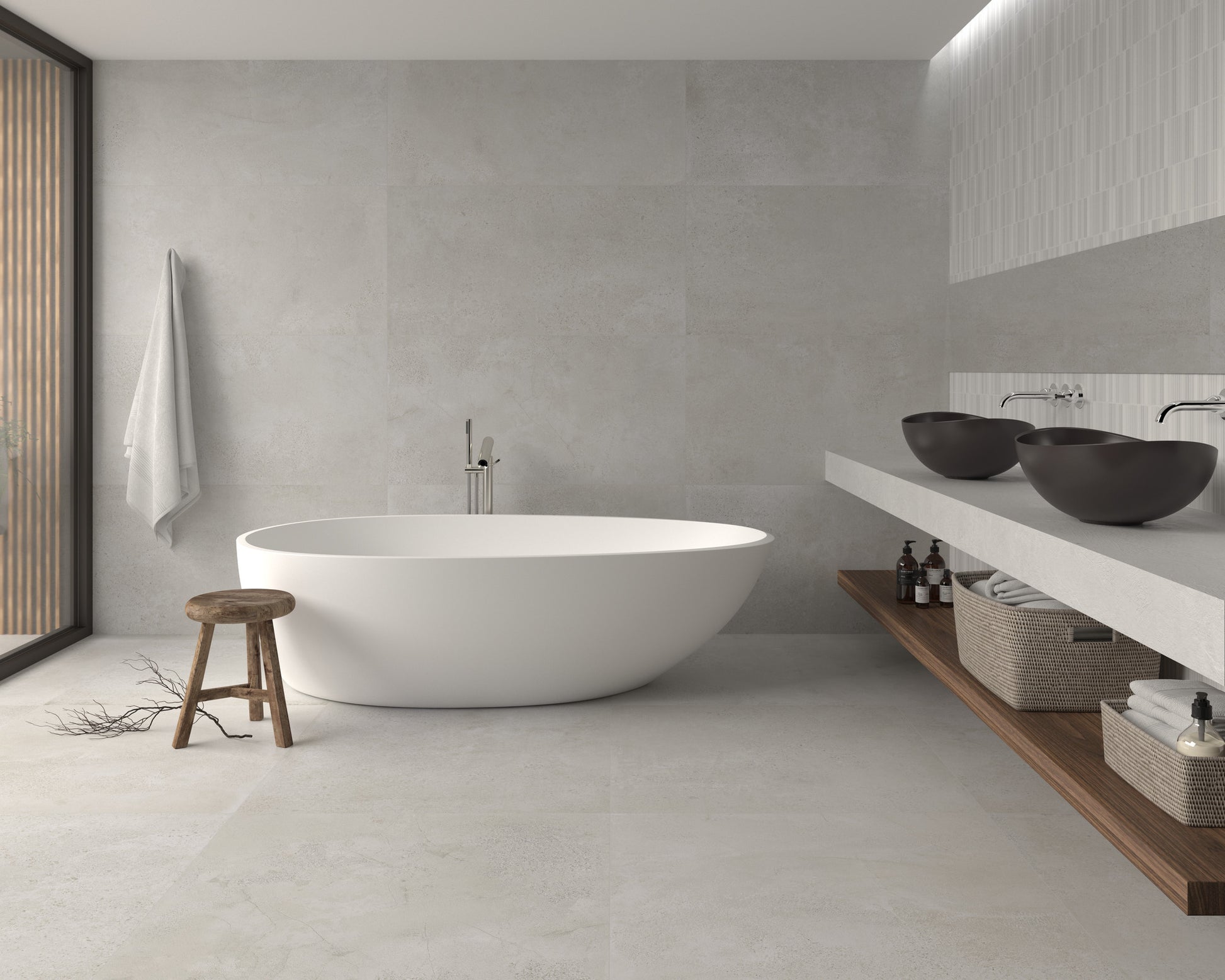 Carrelage Mural Kit Kat Mosaic Grey Matt 11,5x23,1 cm de Dune