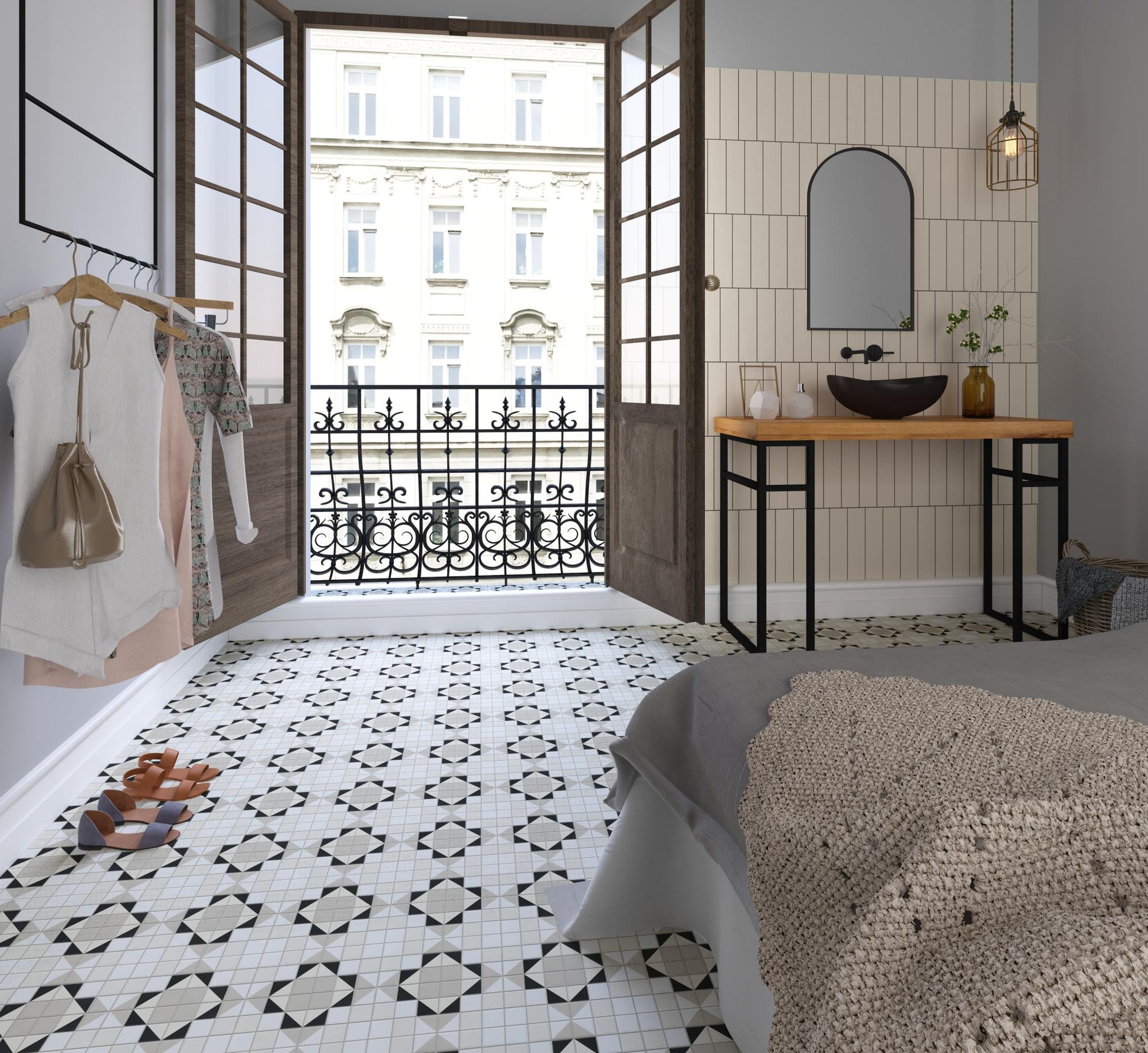 Carrelage Effet Mosaique Mintons Canterbury 20x20 cm de Dune