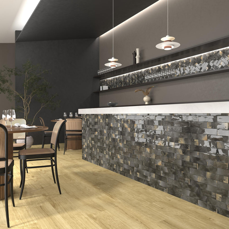 Carrelage Effet parquet Quercus Miele 22x120 cm de Dune