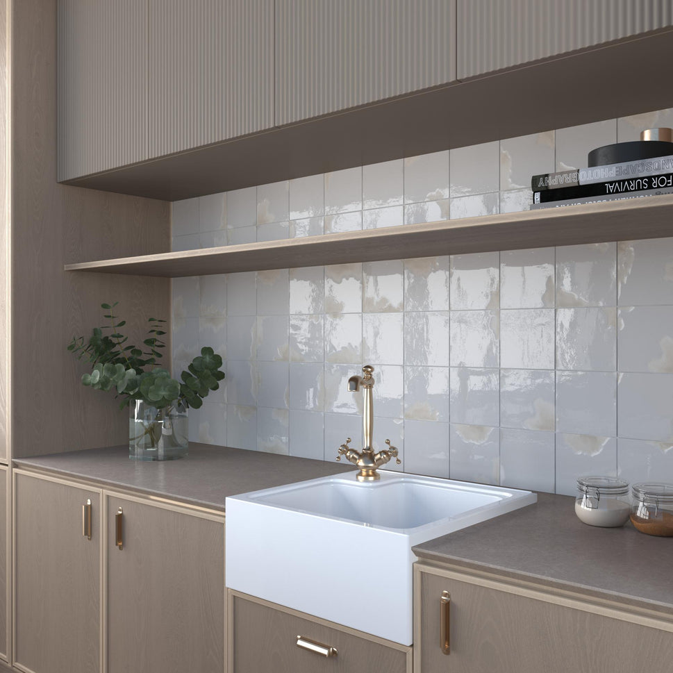 Carrelage Effet Zellige Granadella 11,5x11,5 cm de Dune11.5x11.5 cm Boite de 0.595 m² / Granadella Sal