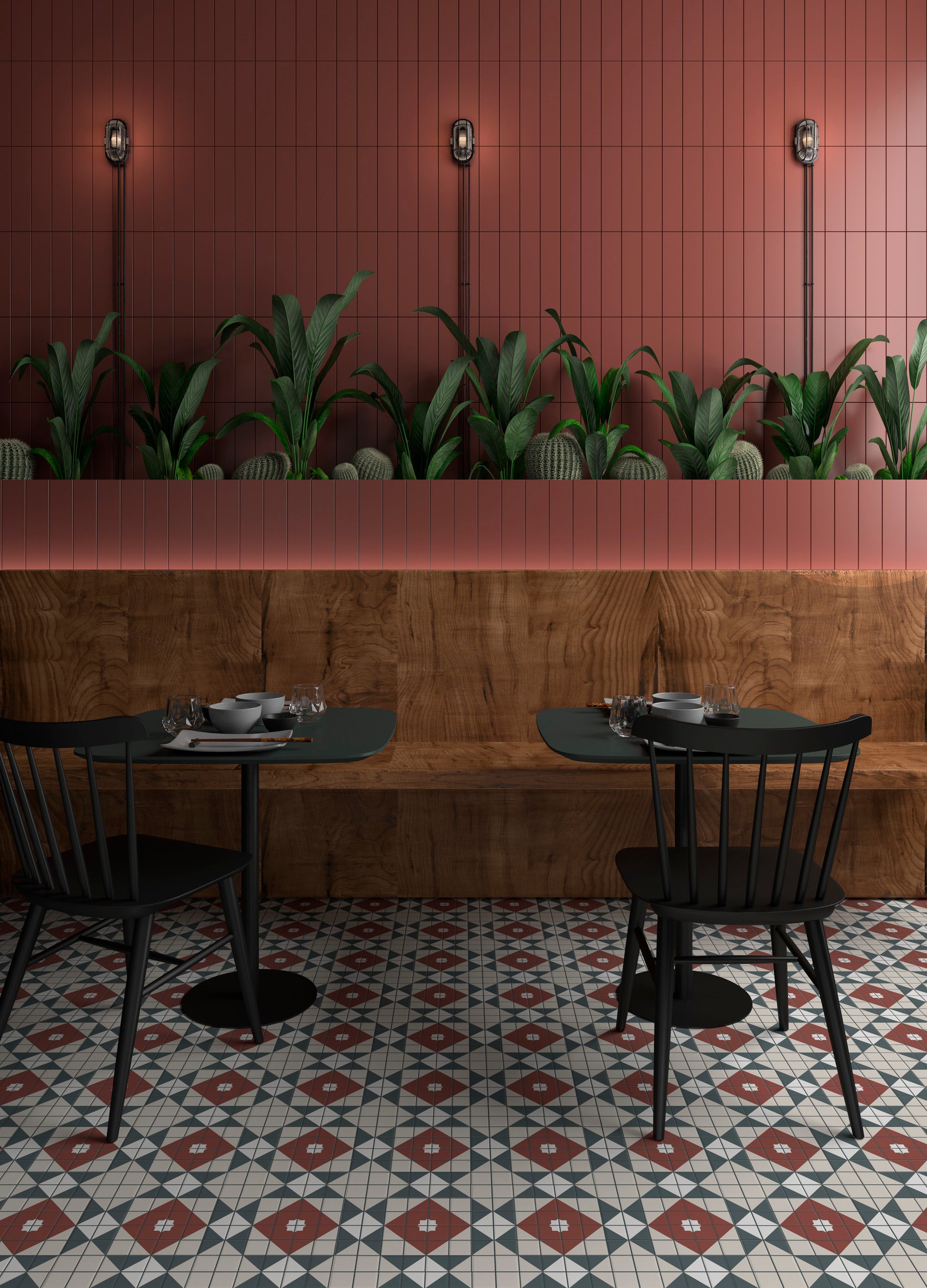 Carrelage Effet Mosaique Mintons Balmoral 20x20 cm de Dune