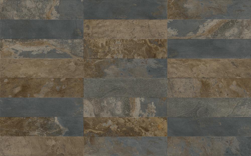 Carrelage Effet Pierre Ardesia Multicolore 7x28 cm de Dune