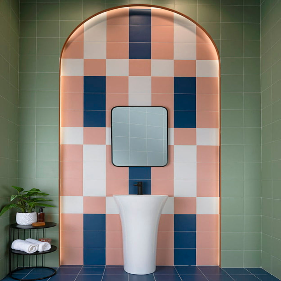 Carrelage Sol et Mur Technical Soft Navy 20x20 cm de Mainzu