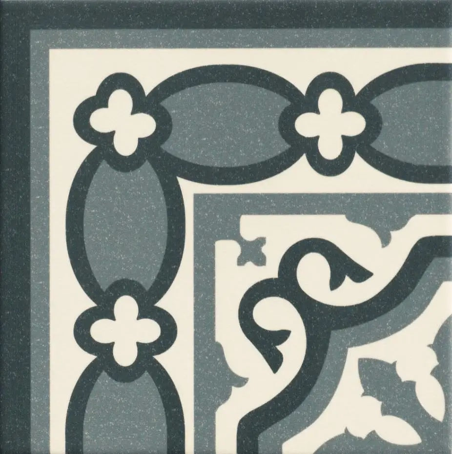 Carrelage Effet Carreau Ciment Centro Florentine Blu 20x20 cm de Mainzu20x20 cm Boite de 1 m² / Angle Florentine Blu