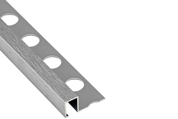 Lot de 2 Profiles carrelage en aluminium Decor Argent Brosse