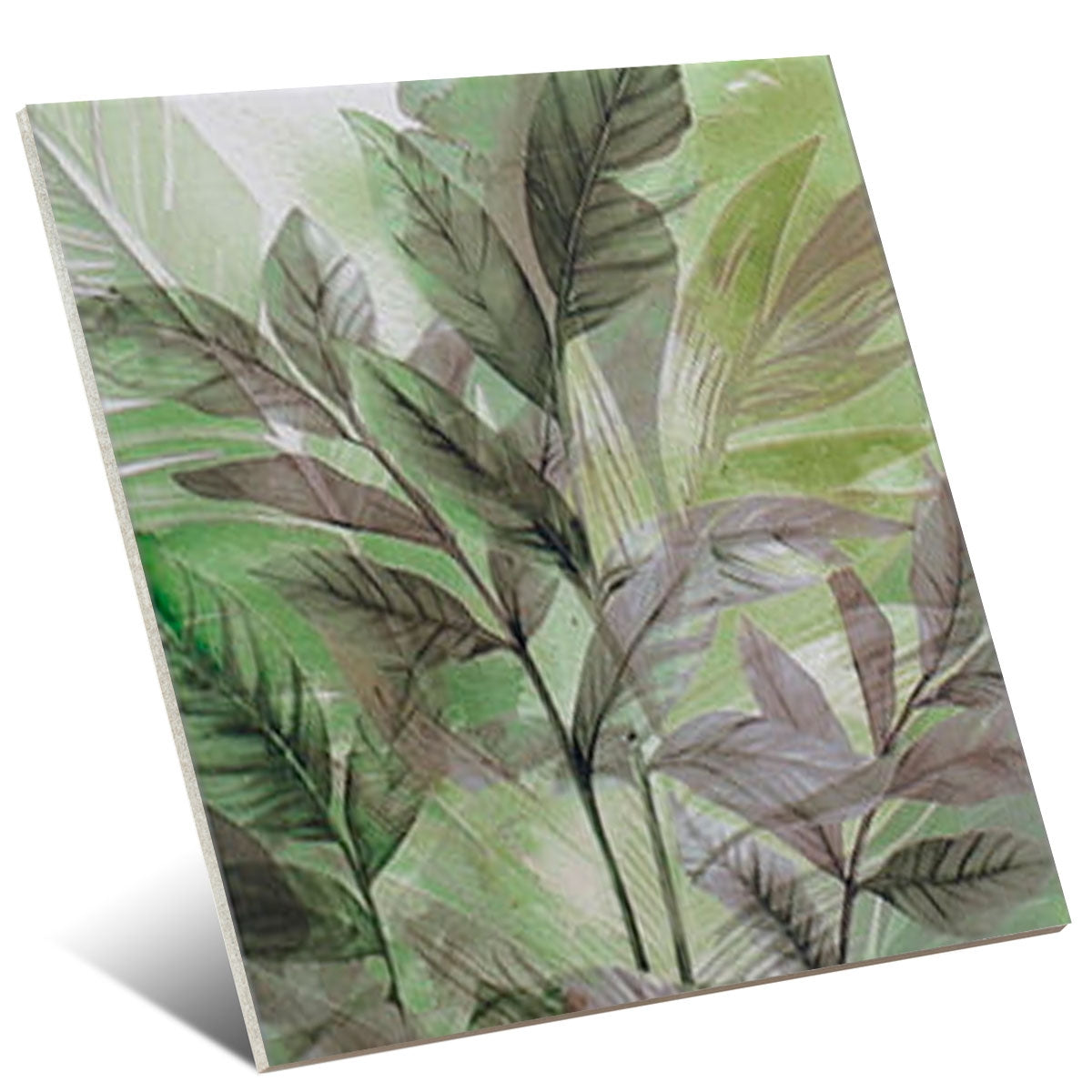 Carrelage Decor Fleuri Technical Soft Secrets Green 20x20 cm de Mainzu