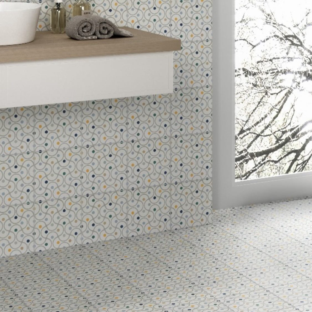 Carrelage Effet carreau de ciment Normandy Lyons 20x20 cm de Mainzu