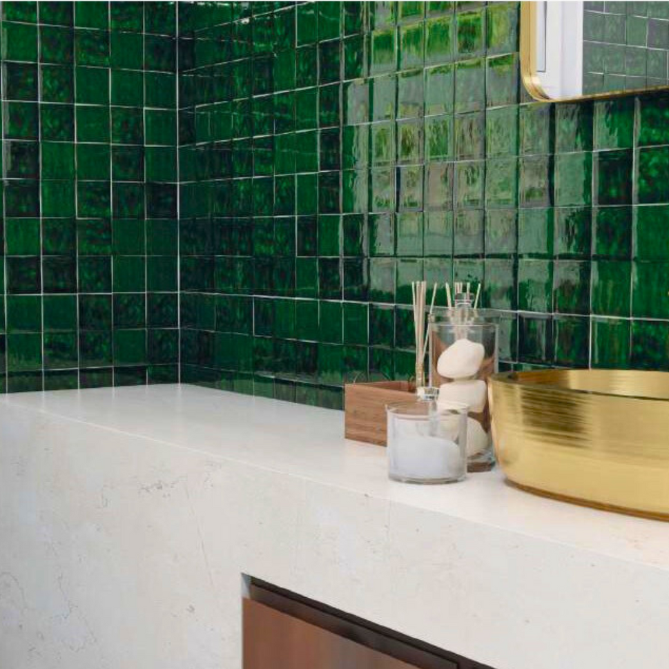 Faience Murale Zelij Special Verde Cobre 10x10 cm de Cevica