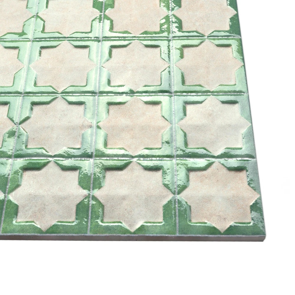Carrelage Mural Decor Tetuan Arena Emerald 31x56 cm de Realonda