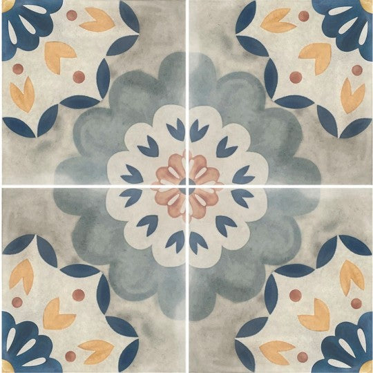 Carrelage Effet Carreaux de Ciment Veranda Alma 15x15 cm de Nanda Tiles