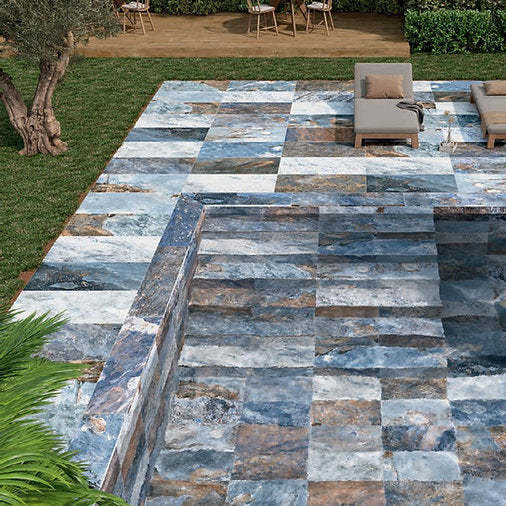 Carrelage Piscine et Terrasse Pierre de Bali Blue