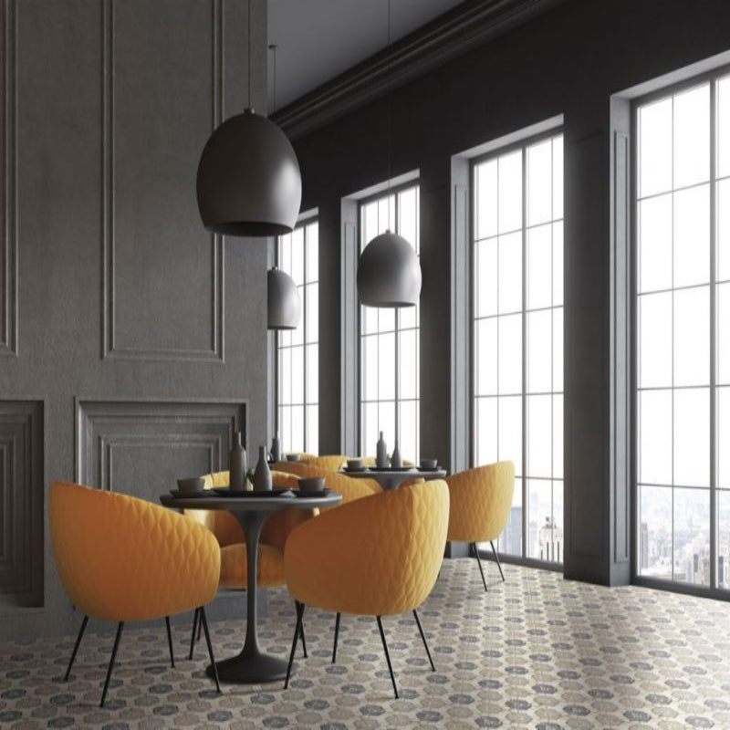 Carrelage Hexagonal Effet Carreau Ciment Bohemia Miranda 21x25 cm de Nanda Tiles