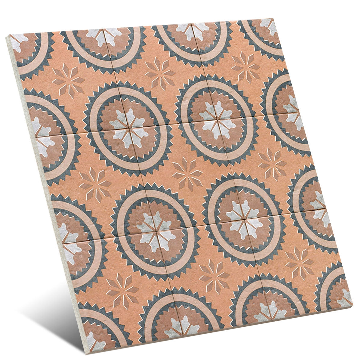 Carrelage Effet carreau de ciment Canem Terra Decor Terra 20x20 cm de Mainzu