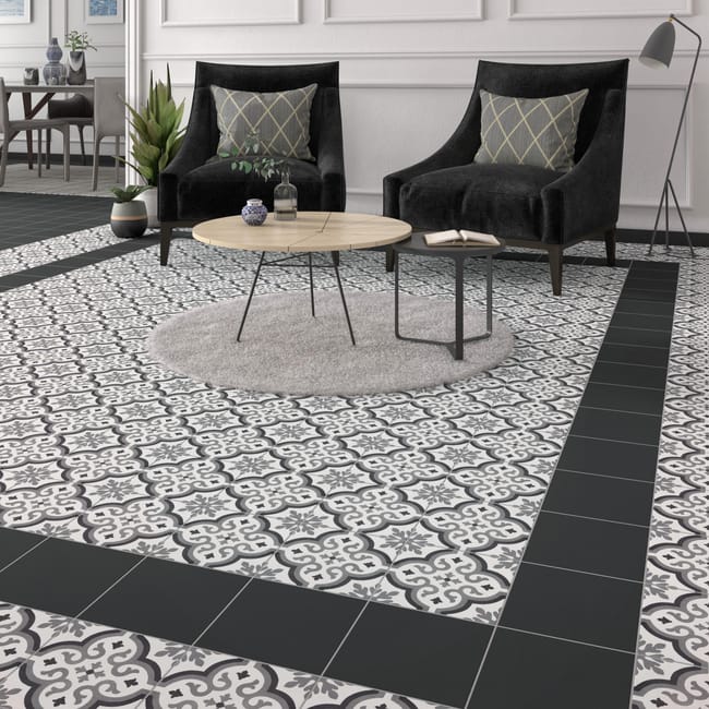 Carrelage Effet carreaux de ciment Centro Florentine White 20x20 cm de Mainzu