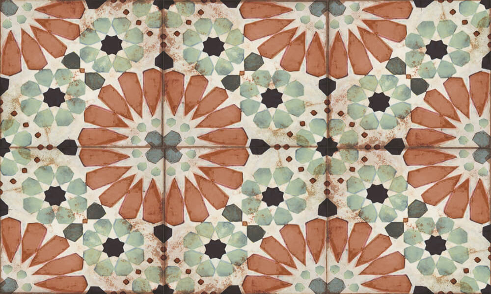 Carrelage Effet Carreau de Ciment Vieilli Loft Floor Sylvania 20x20 cm de Nanda Tiles