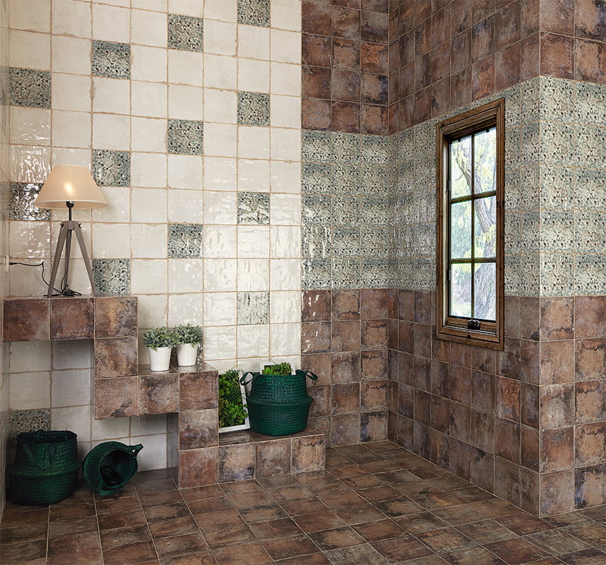 Carrelage Sol et mur Livorno Cotto 20x20 cm de Mainzu