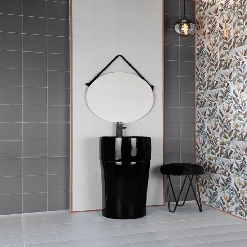 Carrelage Decor Fleuri Technical Soft Secrets White 20x20 cm de Mainzu