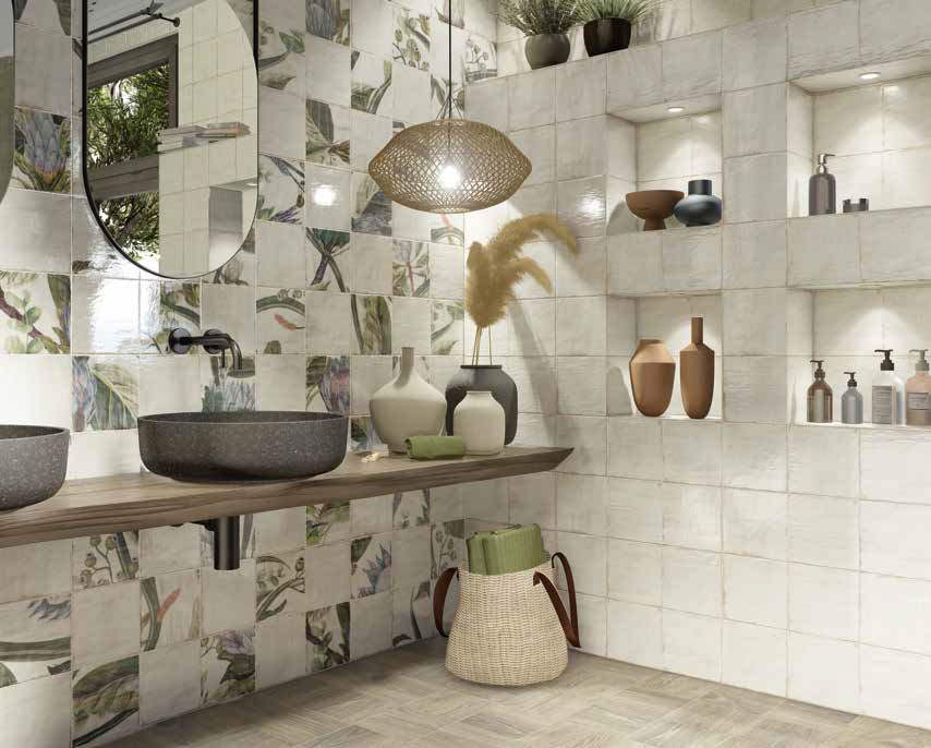 Carrelage Fresque Murale Decor Fleuri Protea 120x120 cm de Mainzu