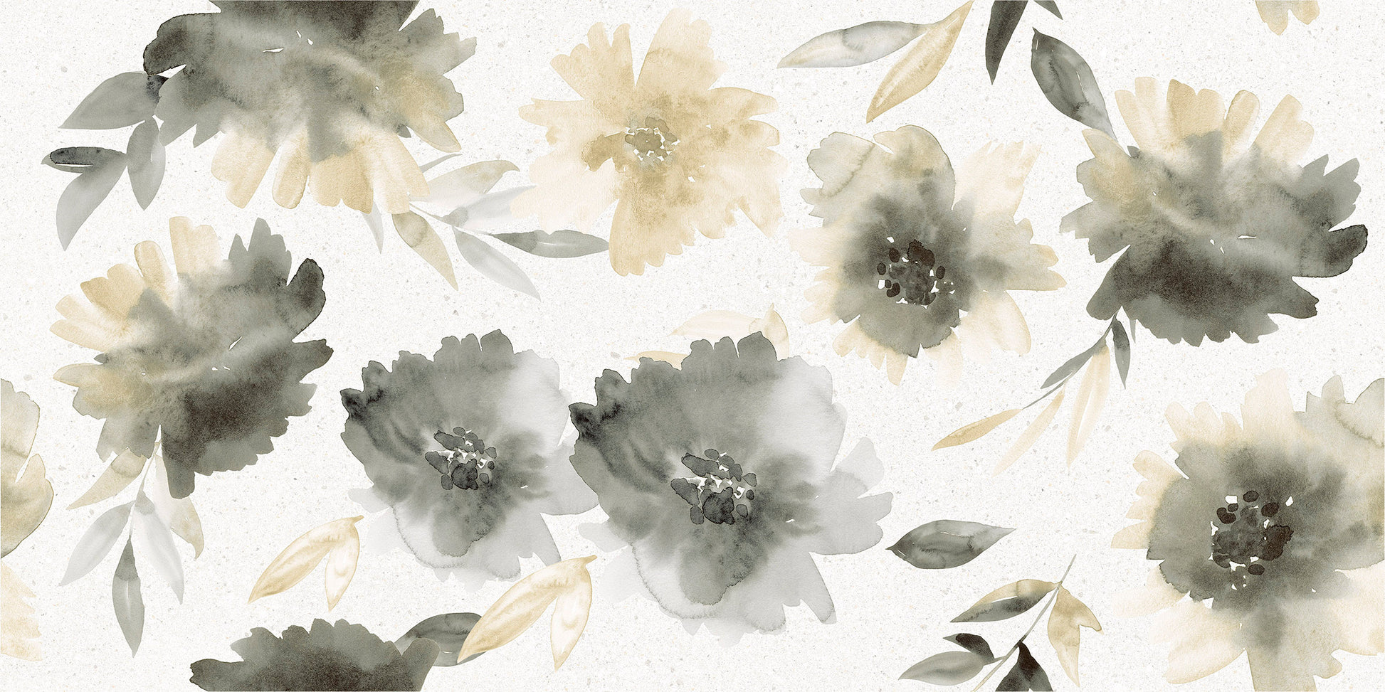 Carrelage Mural Fleuri Rectifie Re Calm Floris Moss 60x120 cm